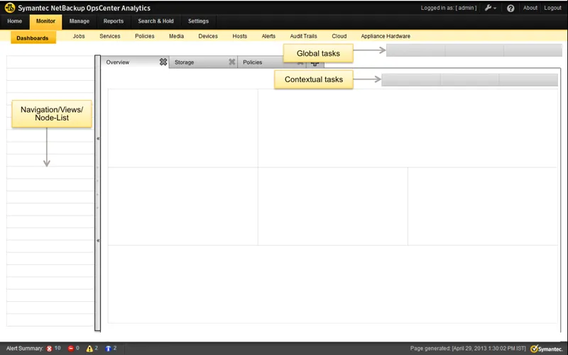 NetBackup OpsCenter Analytics - Dashboard Redesign screenshot 3